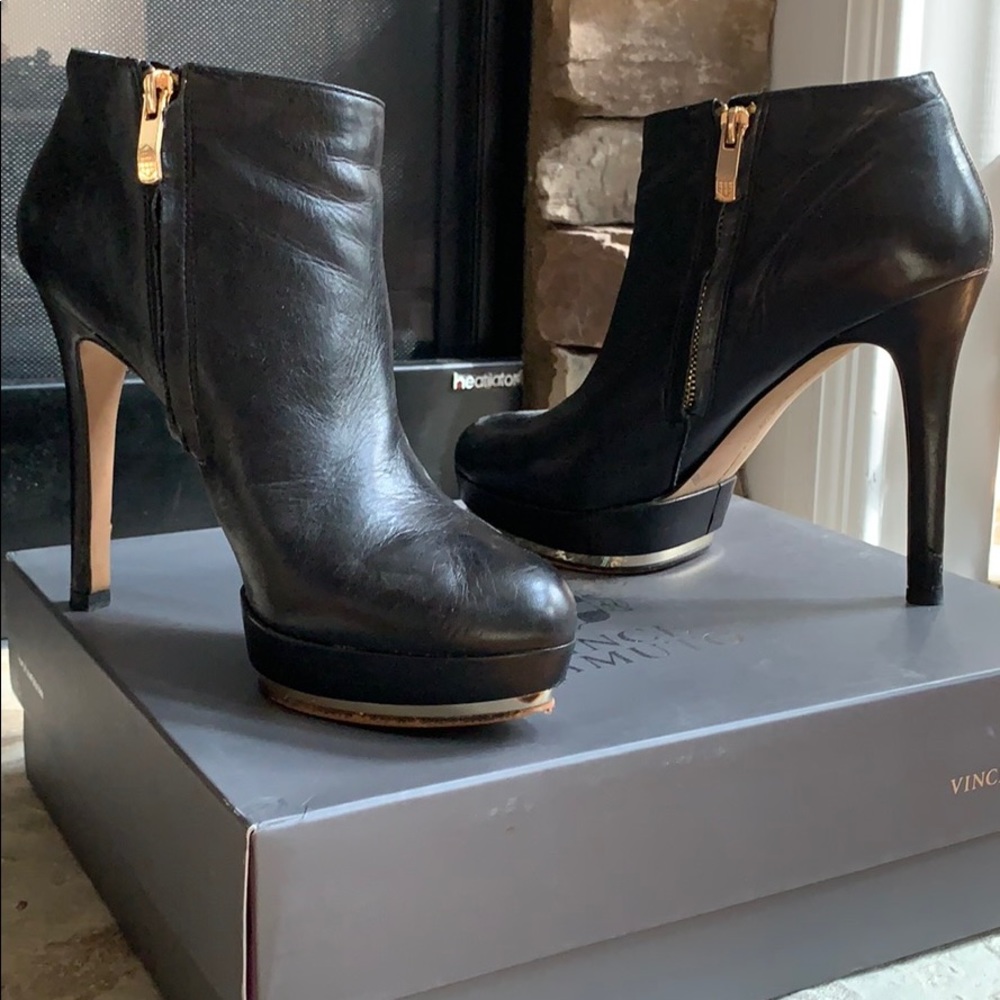 Vince camuto platform heel booties
